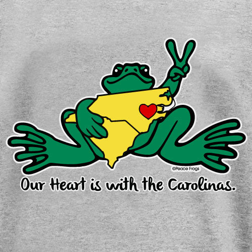 Peace Frogs Pray for the Carolinas Frog Short Sleeve T-Shirt