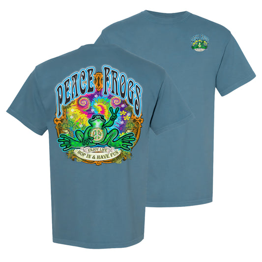 Peace Frogs Hop in Have Fun Frog Short Sleeve T-Shirt
