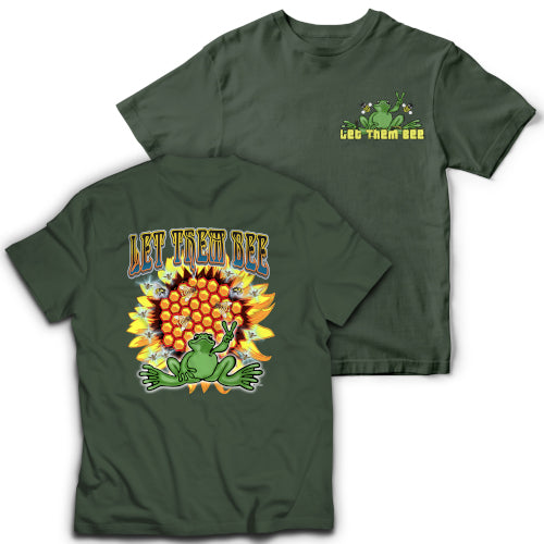 Peace Frogs Let Them Bee Frog Short Sleeve T-Shirt