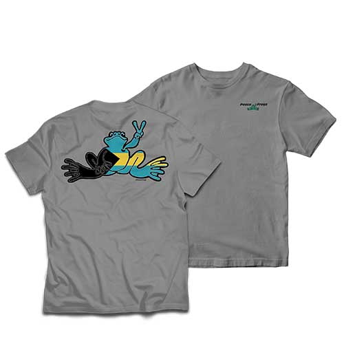 Peace Frogs Adult Hurricane Dorian Relief Frog Short Sleeve T-Shirt