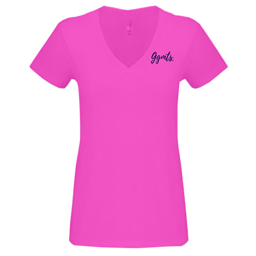 GGMTS Ladies V-Neck Short Sleeve T-Shirt