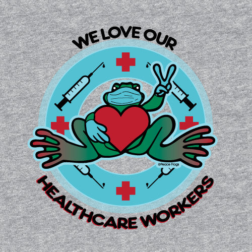 Peace Frogs Health Workers Appreciation Frog Short Sleeve T-Shirt