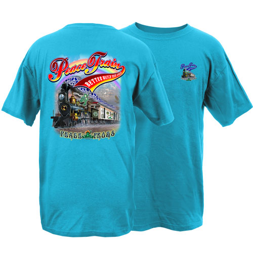 Peace Frogs Adult Peace Train Short Sleeve T-Shirt