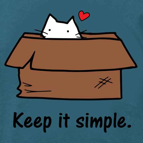 Keep It Simple Cat Peace Dogs Short Sleeve T-Shirt