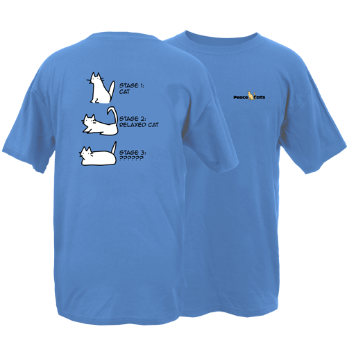 Stages of Cat Peace Dogs Short Sleeve T-Shirt