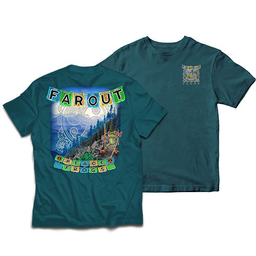 Peace Frogs Adult Far Out Frog Short Sleeve T-Shirt