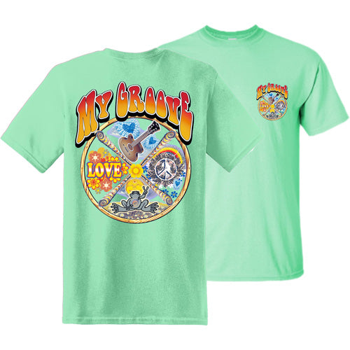 Peace Frogs Adult My Groove Frog Short Sleeve T-Shirt
