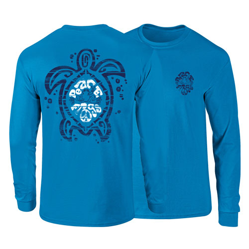 Peace Frogs Sea Turtle Long Sleeve T-Shirt
