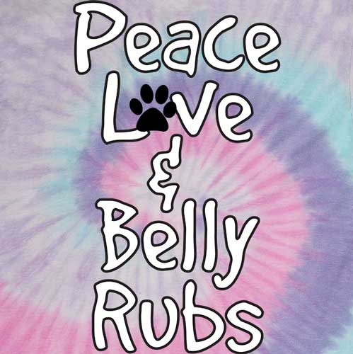 Peace Love Belly Rubs Tie Dye Short Sleeve T-Shirt