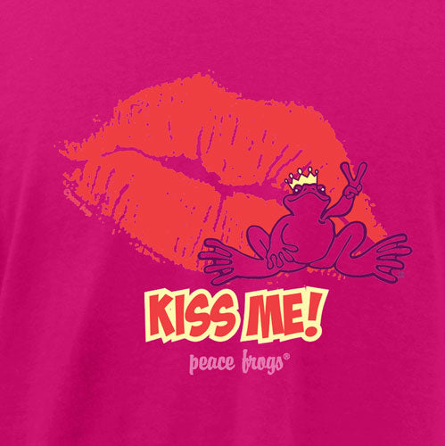 Peace Frogs Kiss Me Frog Short Sleeve T-Shirt