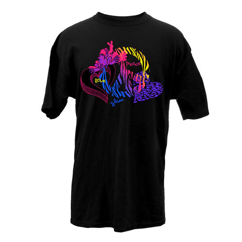 Peace Frogs Adult Animal Print Frog Short Sleeve T-Shirt