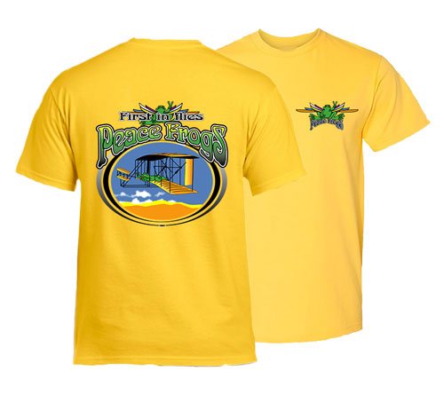 Peace Frogs Adult Aviation Day Short Sleeve T-Shirt