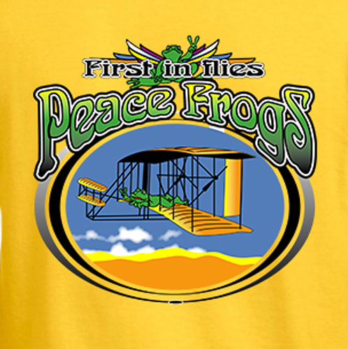 Peace Frogs Adult Aviation Day Short Sleeve T-Shirt