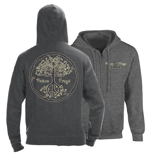Peace Frogs Wild Tree Adult Full Zip Hooded Sweatshirt