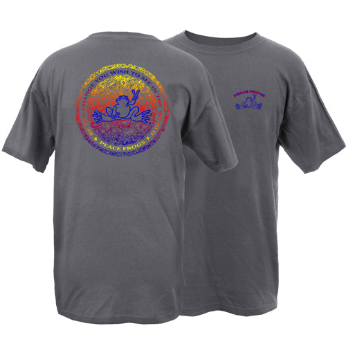 Peace Frogs Adult Crazy Circle Short Sleeve T-Shirt