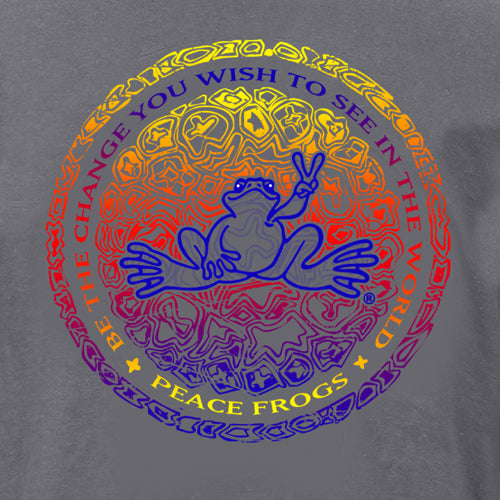 Peace Frogs Adult Crazy Circle Short Sleeve T-Shirt