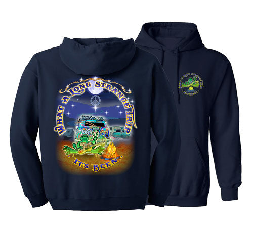 Peace Frogs Strange Trip Adult Pullover Hooded Sweatshirt