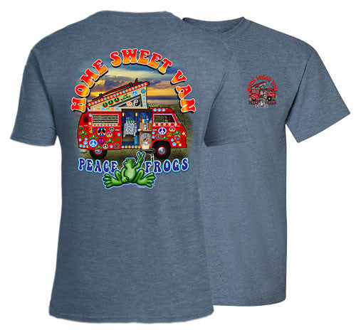Peace Frogs Adult Home Sweet Van Short Sleeve T-Shirt