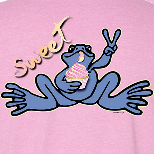 Peace Frogs Adult Cupcake Frog Short Sleeve T-Shirt