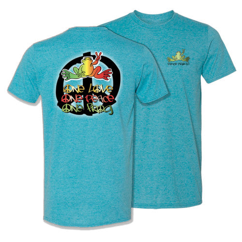 Peace Frogs Adult One Love Frog Short Sleeve T-Shirt