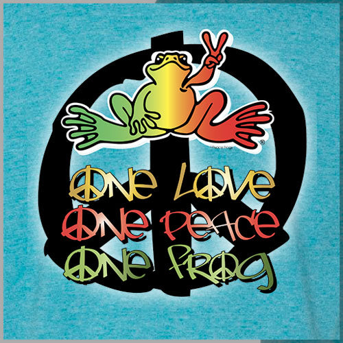 Peace Frogs Adult One Love Frog Short Sleeve T-Shirt