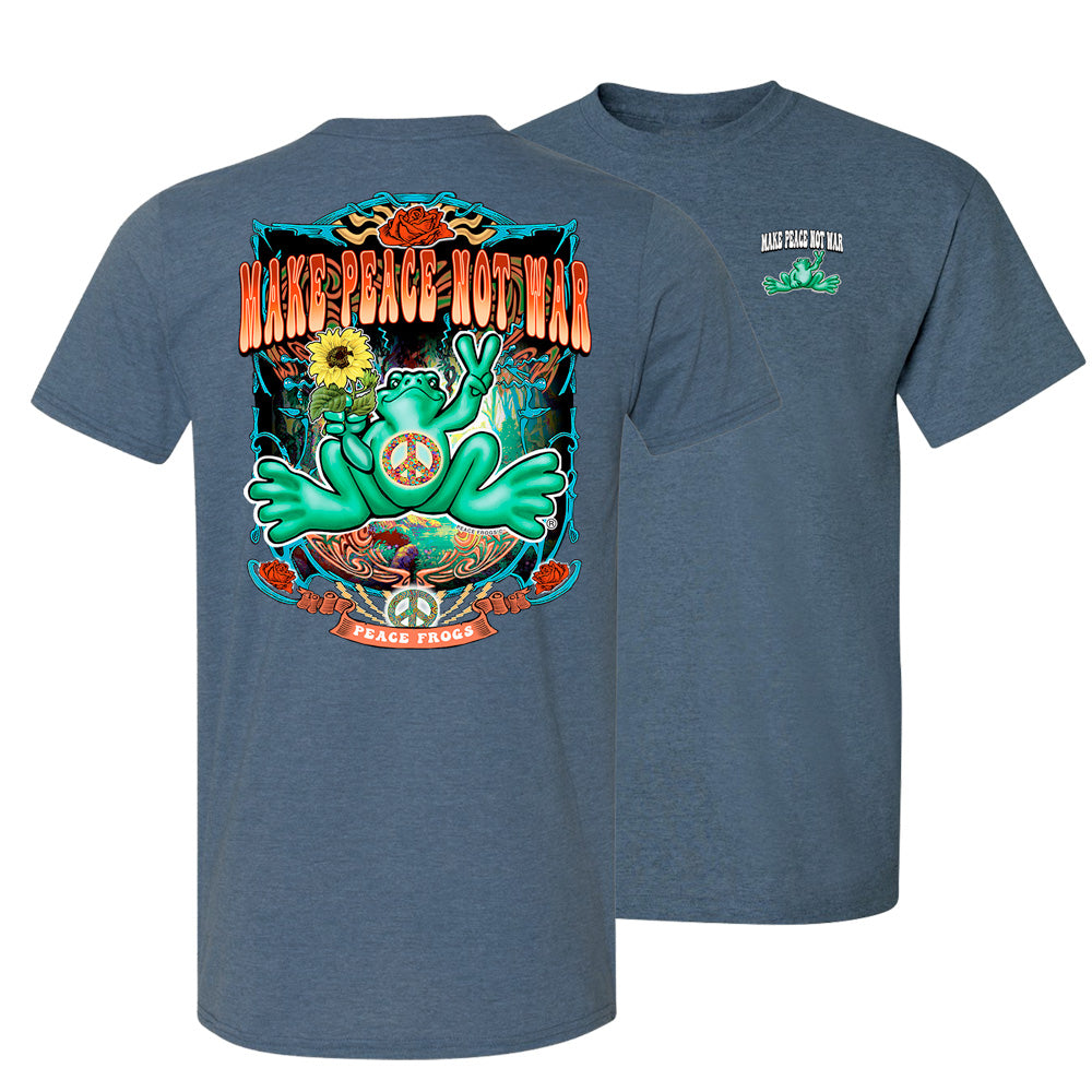 Peace Frogs Adult Make Peace Not War Short Sleeve T-Shirt