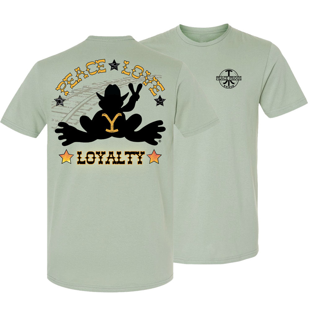 Peace Frogs Adult Peace Love Loyalty Frog Short Sleeve T-Shirt