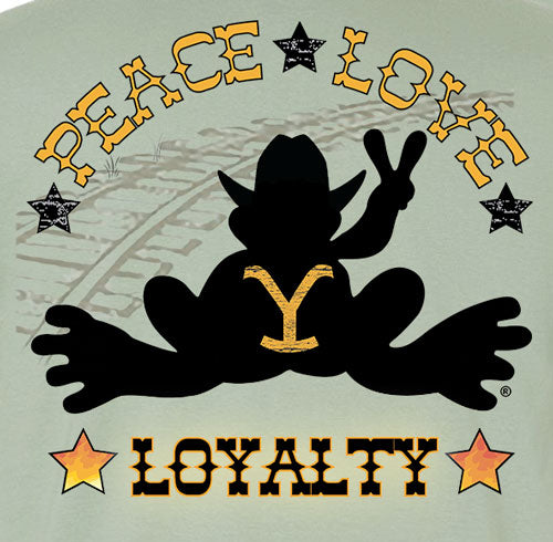Peace Frogs Adult Peace Love Loyalty Frog Short Sleeve T-Shirt