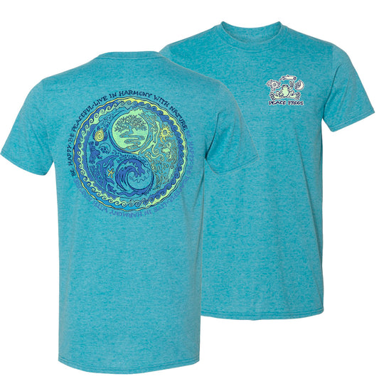 Peace Frogs Adult Earth Day Frog Short Sleeve T-Shirt