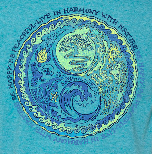 Peace Frogs Adult Earth Day Frog Short Sleeve T-Shirt