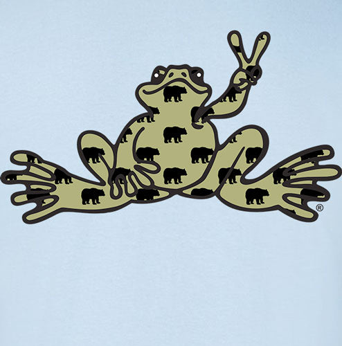 Peace Frogs Adult Bear Fill Frog Short Sleeve T-Shirt