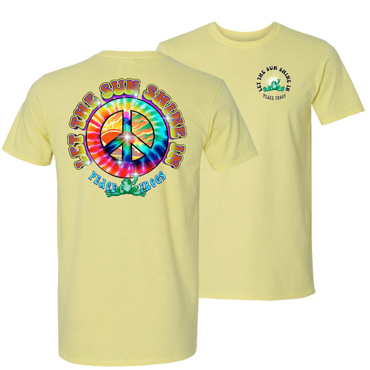Peace Frogs Let the Sun Shine In Frog Short Sleeve T-Shirt