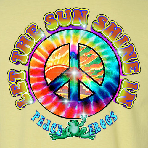Peace Frogs Let the Sun Shine In Frog Short Sleeve T-Shirt