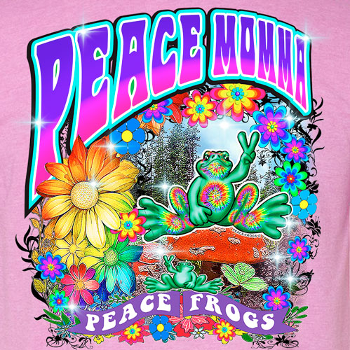 Peace Frogs Peace Momma Frog Short Sleeve T-Shirt