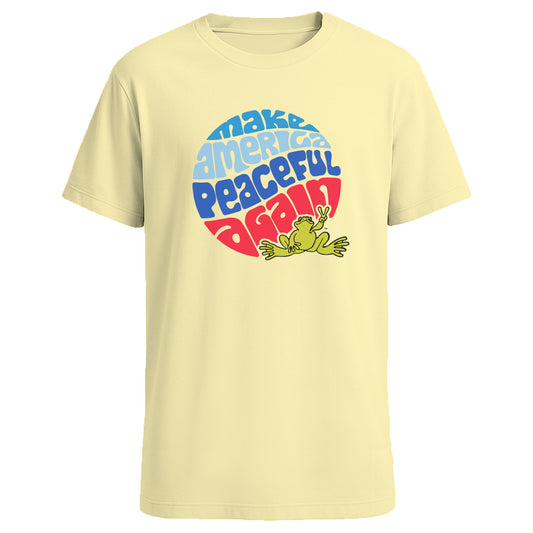 Peace Frogs Make America Peaceful Again Garment Dye Short Sleeve T-Shirt