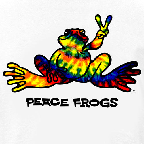 Peace Frogs Adult Tie Dye Frog Short Sleeve T-Shirt