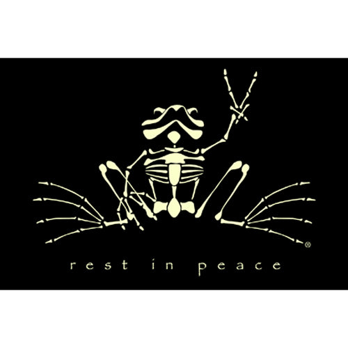 Peace Frogs Rest In Peace Glow Sticker