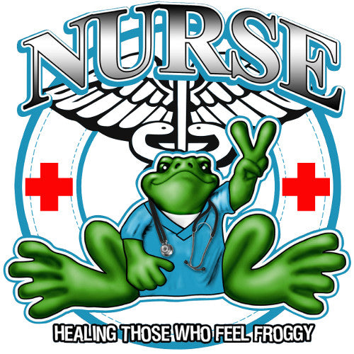 Peace Frogs Nurse Frog Sticker - view 2