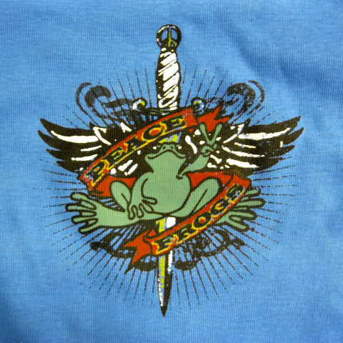 Peace Frogs Junior Tattoo Ringer Long Sleeve T-Shirt
