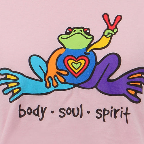 Peace Frogs Adult Body Soul Spirit Short Sleeve T-Shirt