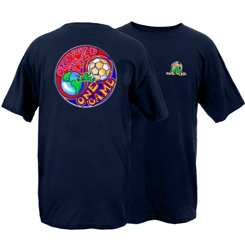 Peace Frogs Adult One World Soccer Short Sleeve T-Shirt