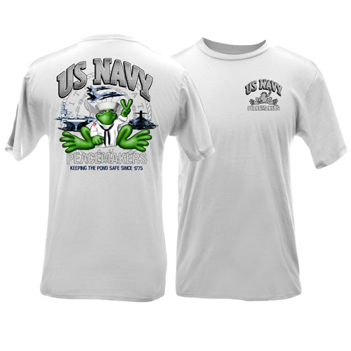 Peace Frogs Adult US Navy Short Sleeve T-Shirt