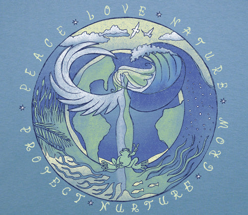 Peace Frogs Adult Mother Nature Short Sleeve T-Shirt