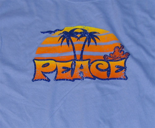 Peace Frogs Adult Retro Sunset Short Sleeve T-Shirt