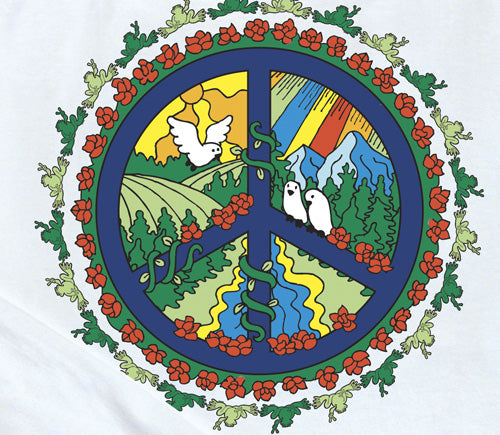 Peace Frogs Peace Picture Adult Long Sleeve T-Shirt