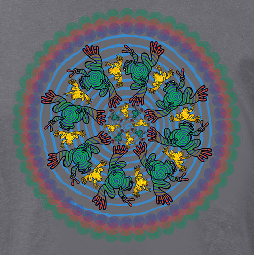 Peace Frogs Adult Frog In A Blender Short Sleeve T-Shirt