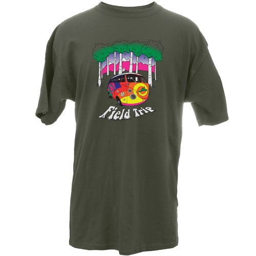 Peace Frogs Adult Field Trip Van Short Sleeve T-Shirt