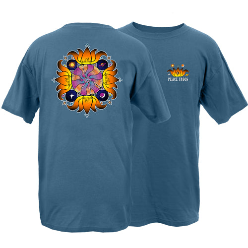 Peace Frogs Adult Crazy Lotus Short Sleeve T-Shirt