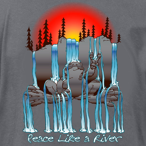 Peace Frogs Adult Peace Like A River Short Sleeve T-Shirt