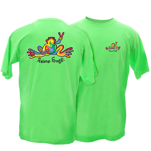 Peace Frogs Adult Retro Frog Short Sleeve T-Shirt